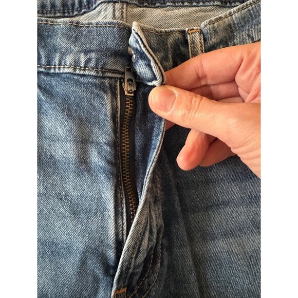 GAP ‘90s Loose Mid Rise Jeans Vintage Destructed Straight Leg Size 28 Long Tall - Picture 5 of 11